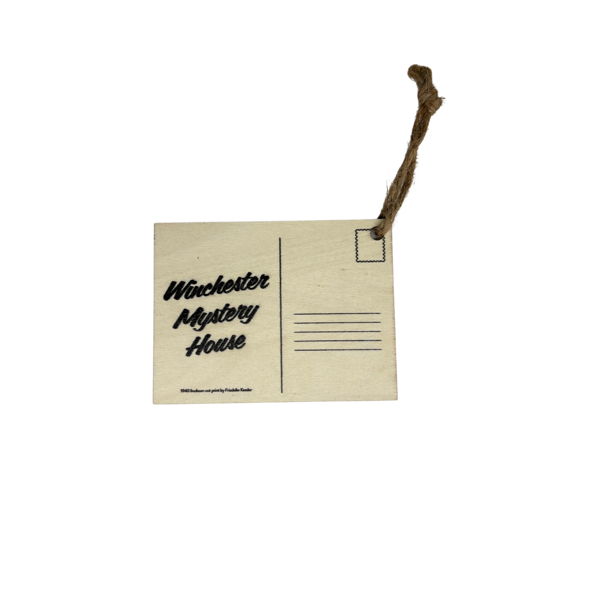 Winchester Mystery House Pre-1906 Postcard Ornament