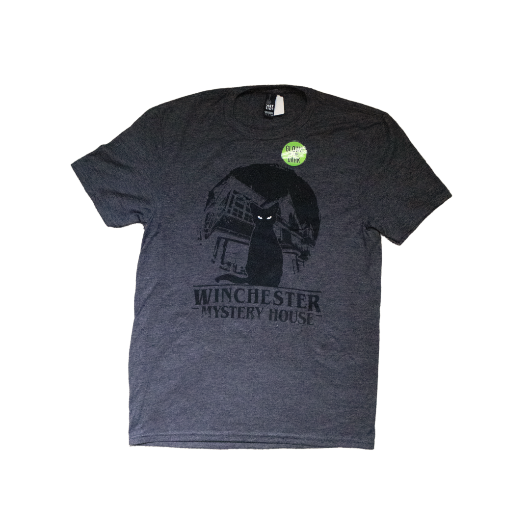 Winchester Mystery House Cat Tee (Glow-in-the-Dark Eyes)