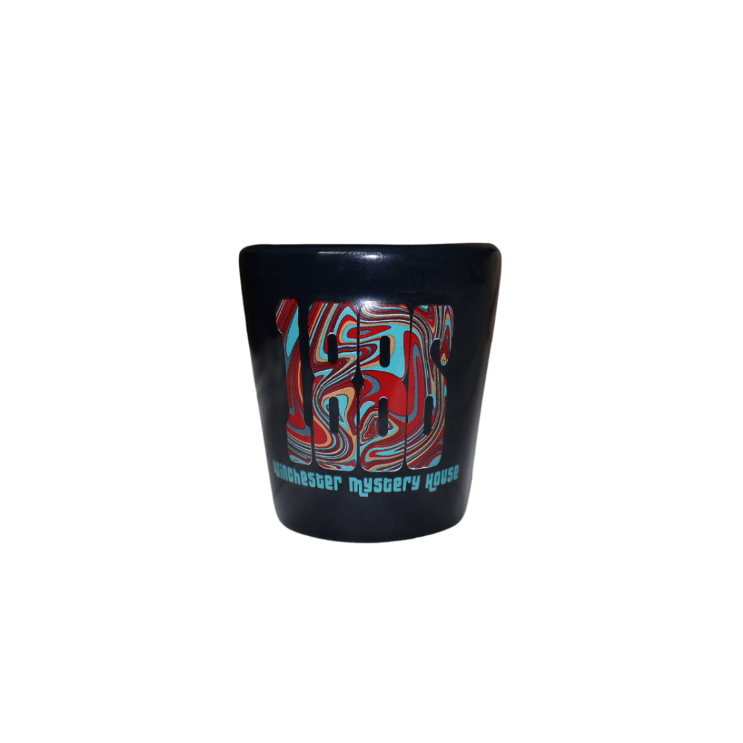 Winchester Mystery House Retro Groovy Shot Glass