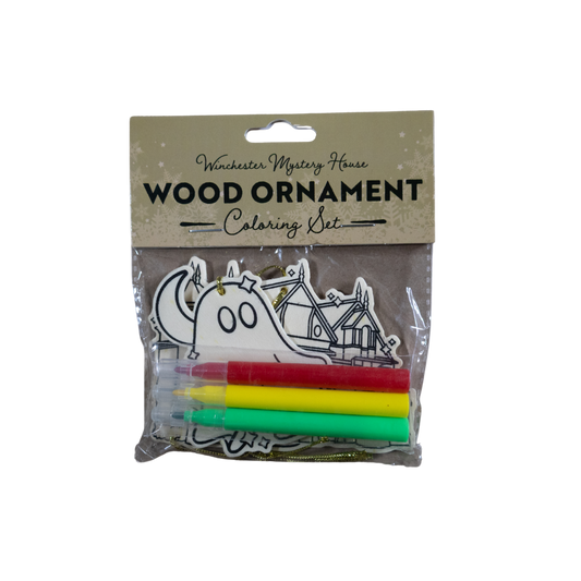 Winchester Mystery House Wood Ornament Coloring Set