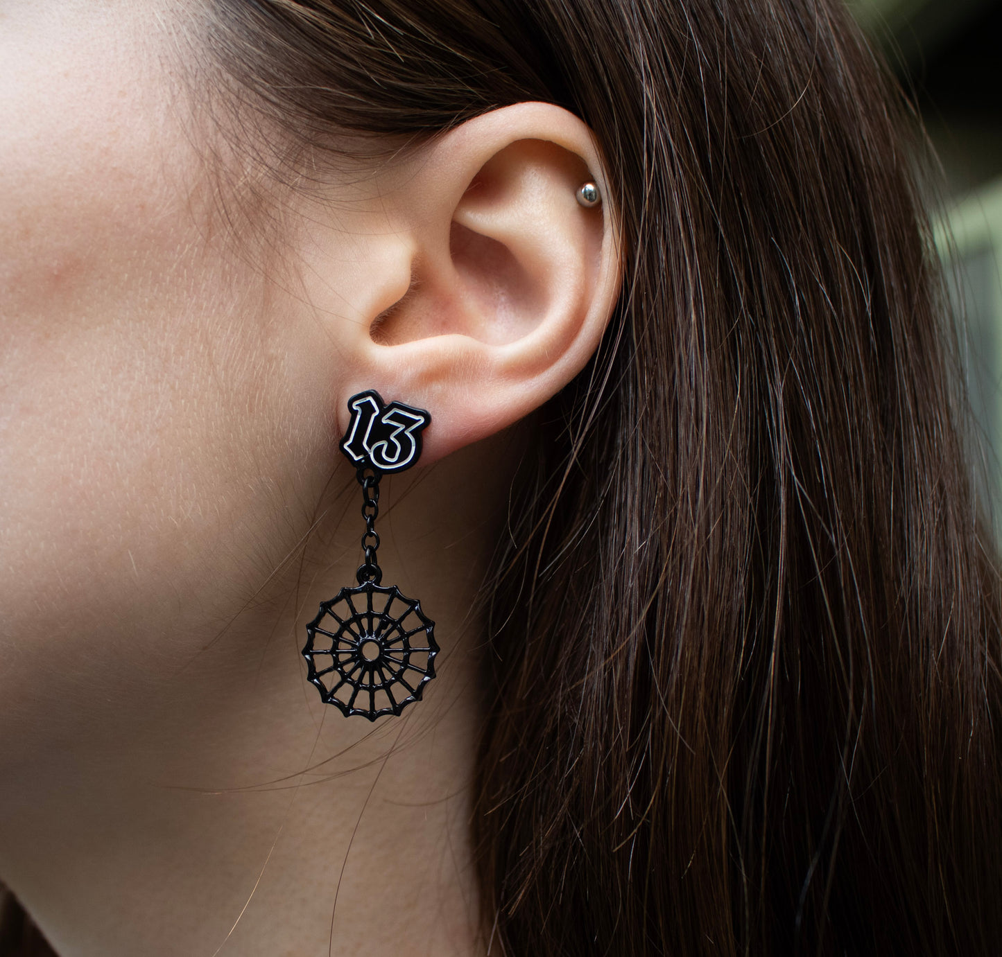 Thirteen Spider Web Earrings