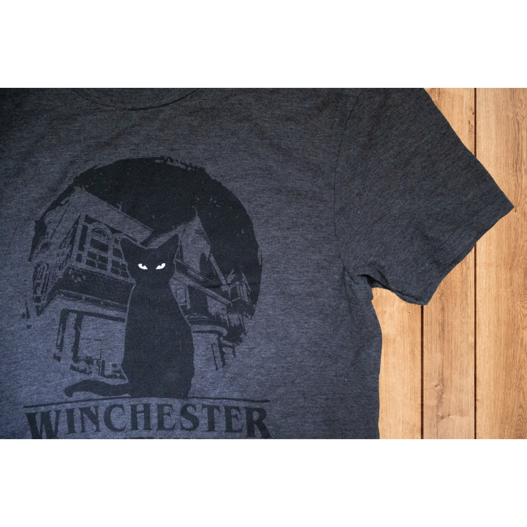 Winchester Mystery House Cat Tee (Glow-in-the-Dark Eyes)