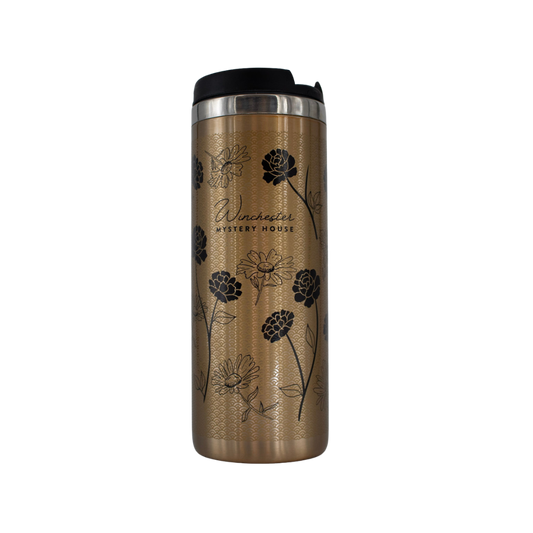 Gold And Floral Tumbler