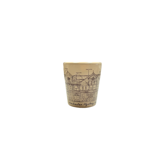 Winchester Mystery House Architectural Sketch Shot Glass
