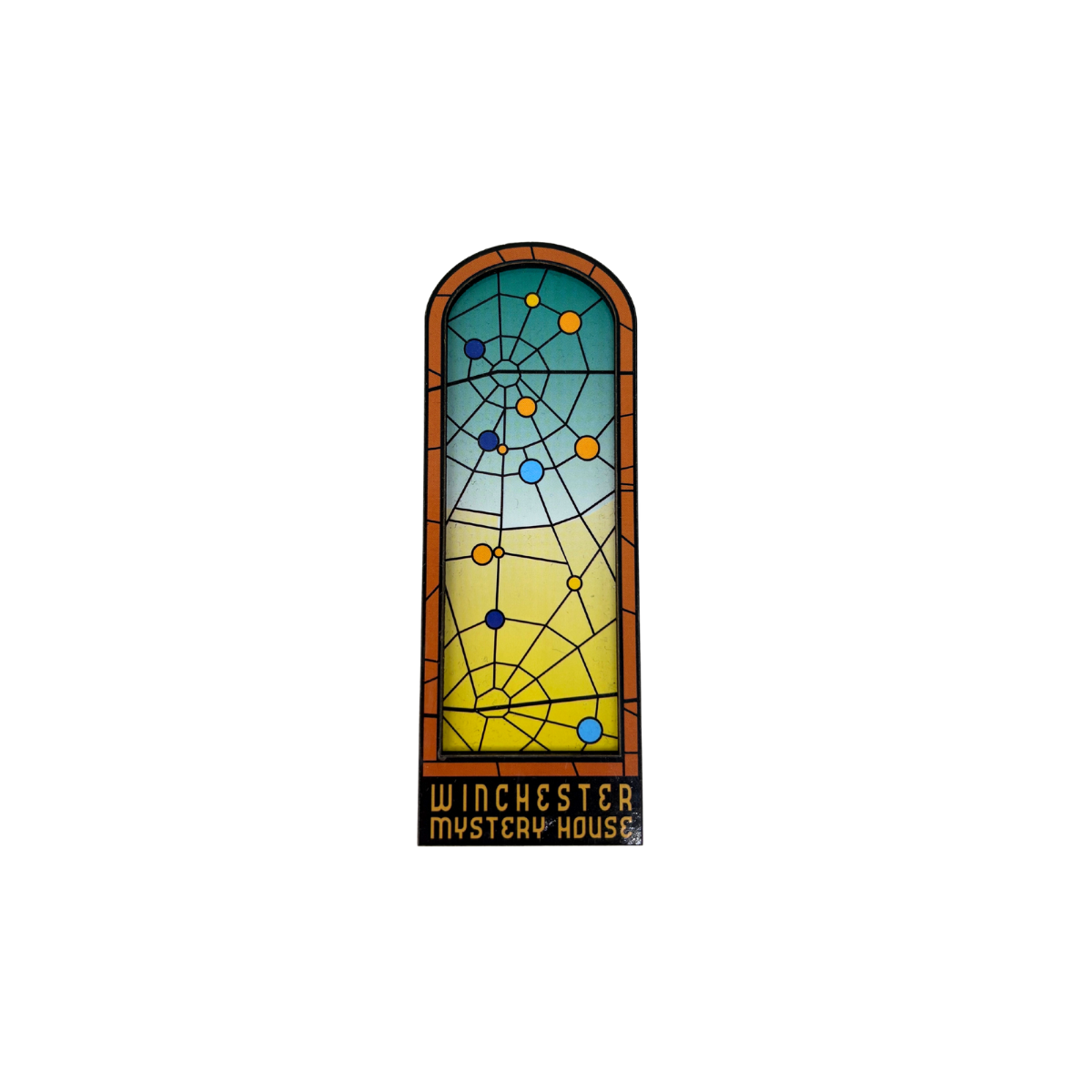 Spider Web Stained Glass Window Magnet