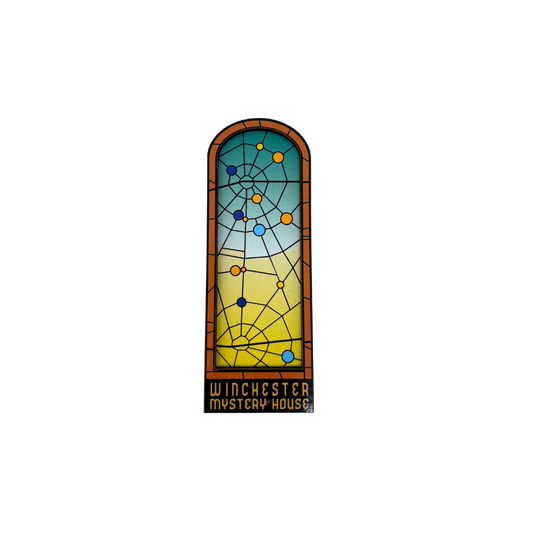 Spider Web Stained Glass Window Magnet