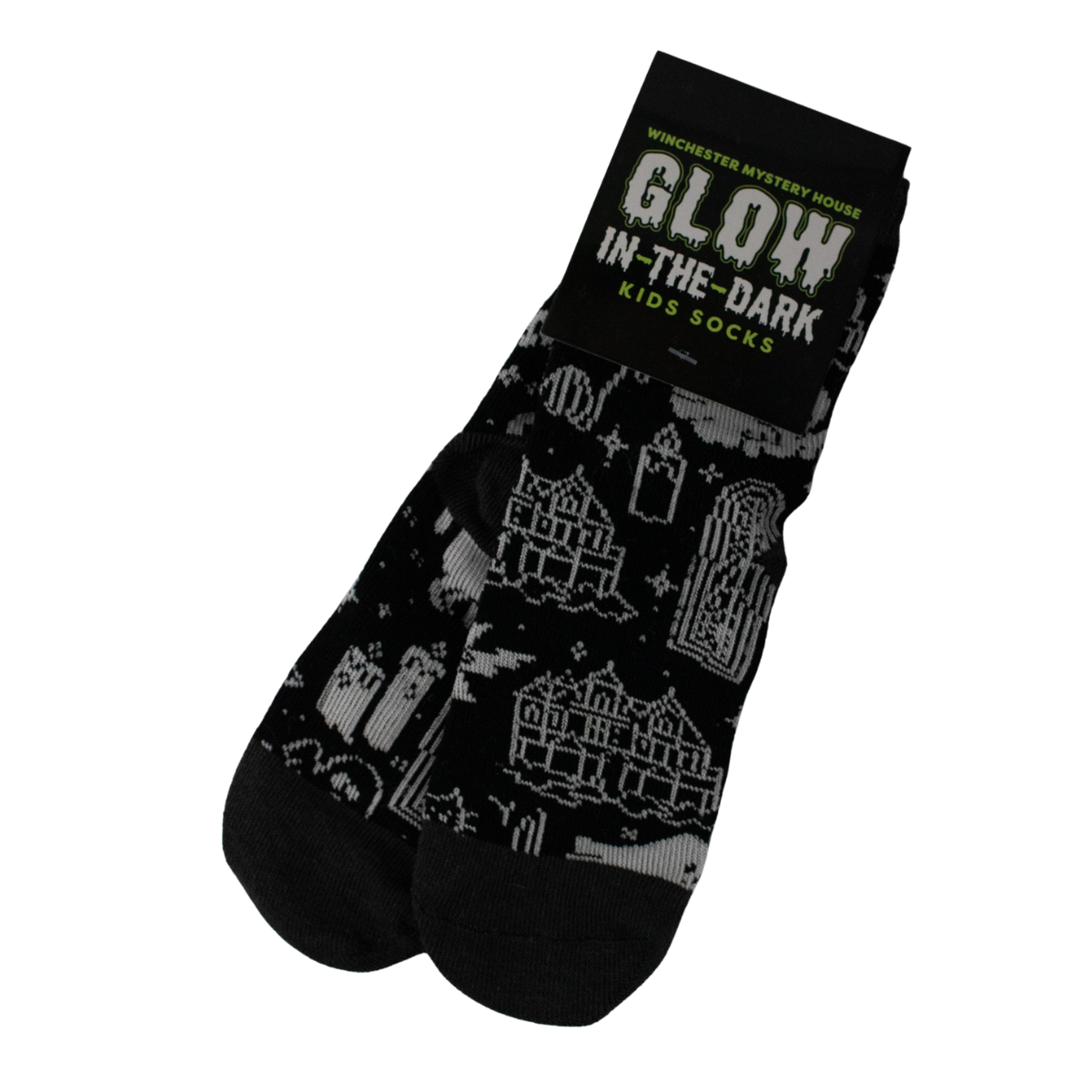 Winchester Mystery House Kids Glow In The Dark Socks