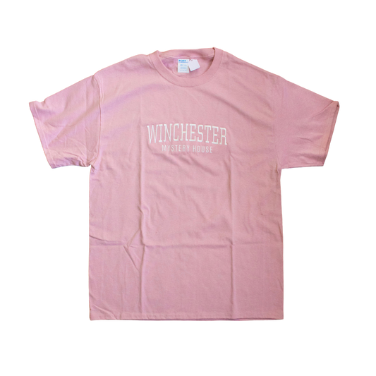 Winchester Mystery House Embroidered Tee - Light Pink