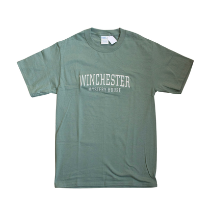 Winchester Mystery House Embroidered Tee - Sage Green