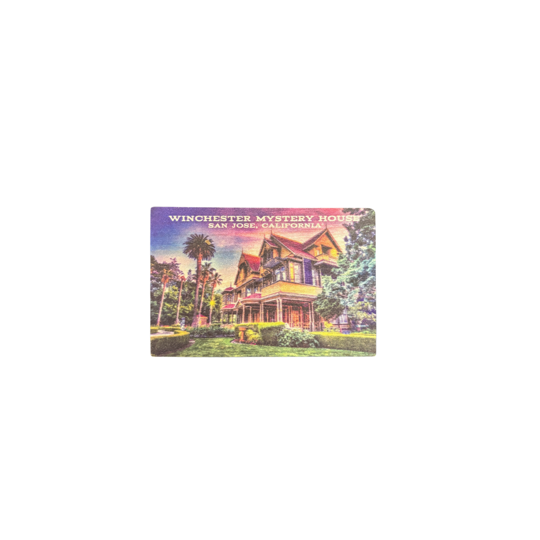 Winchester Mystery House Historic Photo Wooden Magnet