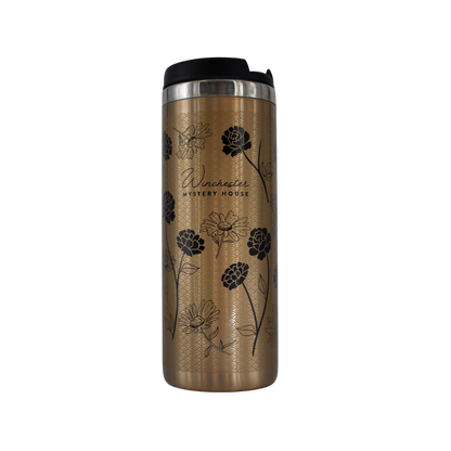 Gold And Floral Tumbler