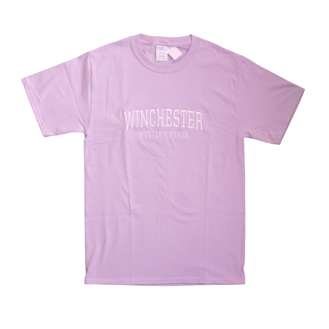 Winchester Mystery House Embroidered Tee - Lilac